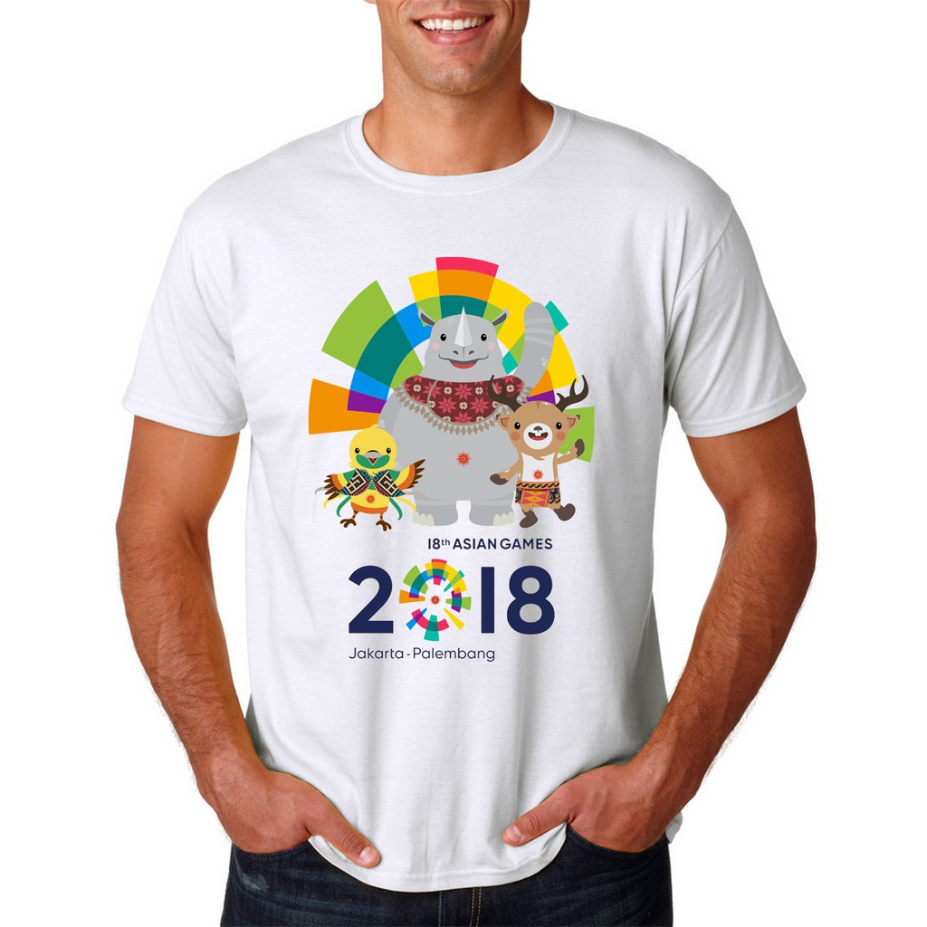 Kaos Putih edisi Maskot ASIAN GAMES 2018