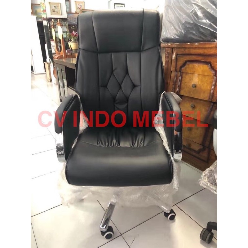 kursi direktur kursi kantor staff direksi mewah impor stainless cakar besi hidrolik makassar murah