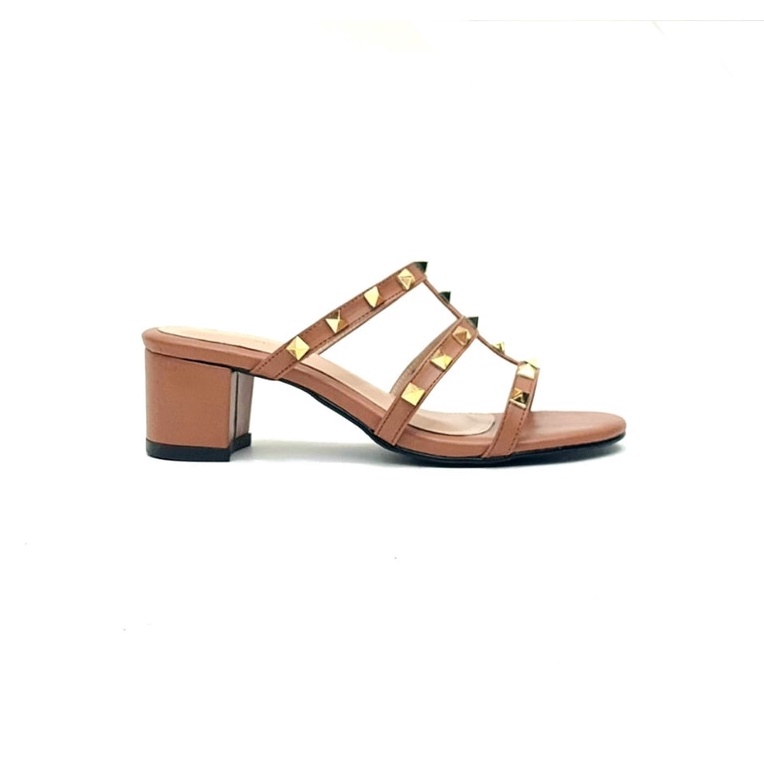 Vnb Official - Sandal Hak Tahu 5 cm Valentino Garavani 520 Tan / Sandal Wanita Heels 5 cm
