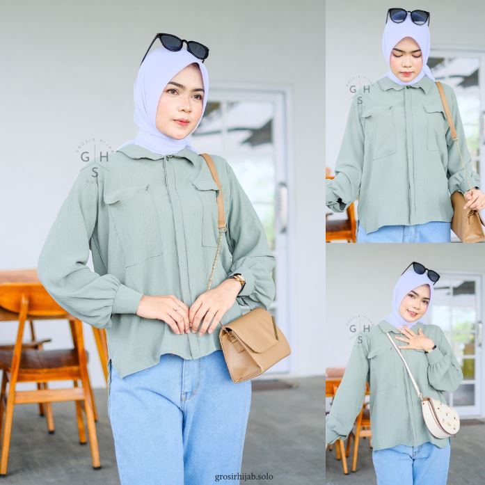 (AMD) KEMEJA ANGGITA BLOUSE ATASAN WANITA SHIRT