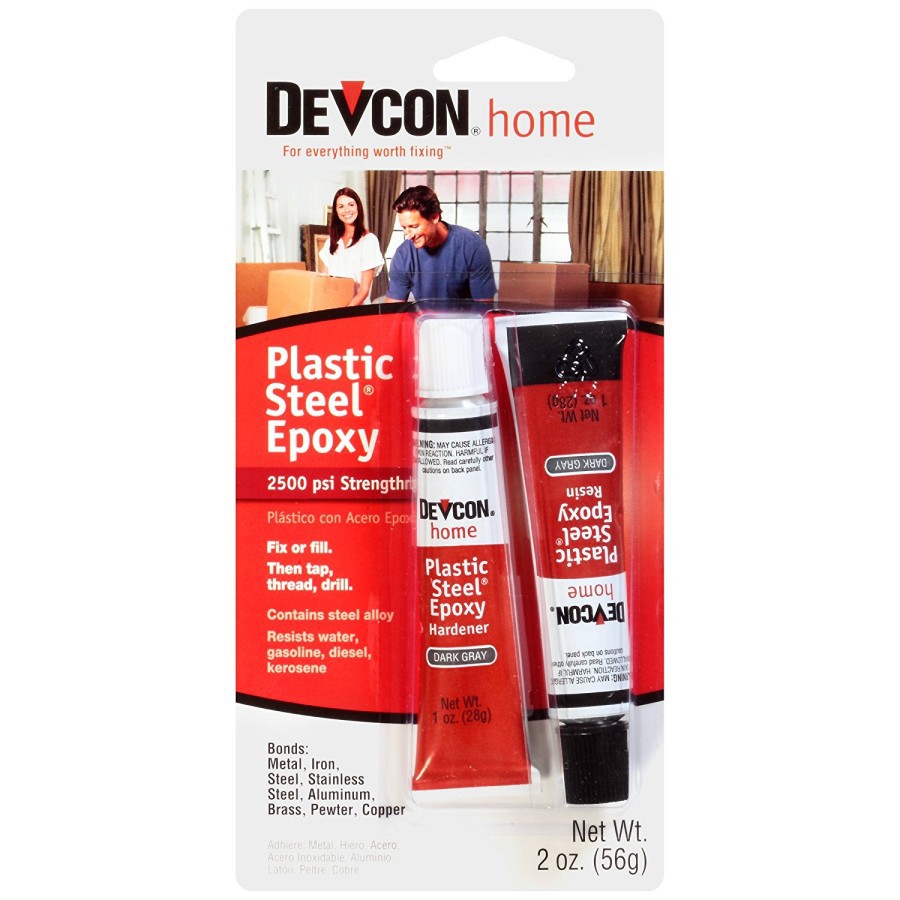 Devcon 52345 Plastic Steel Epoxy Dark Grey - Devcon Home