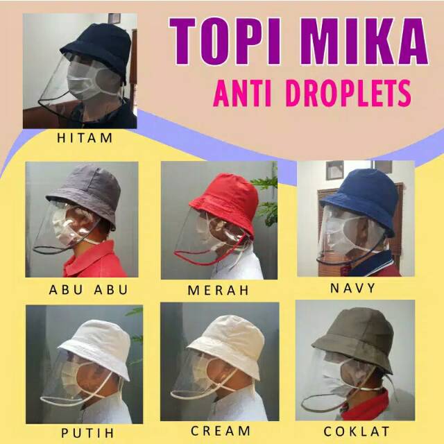 Topi face shield rimba APD/ bisa COD