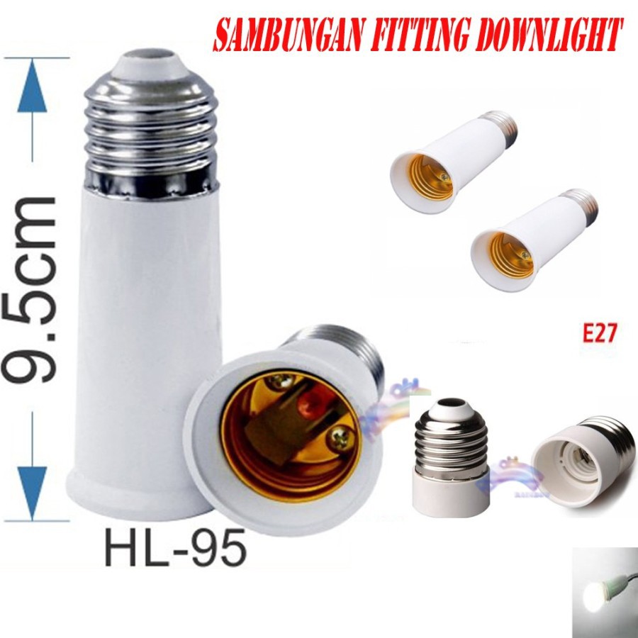 FITTING SAMBUNG LAMPU DOWNLIGHT 95 MM PEMANJANG FITING LAMPU DOWNLIGHT SAMBUNGAN FITING