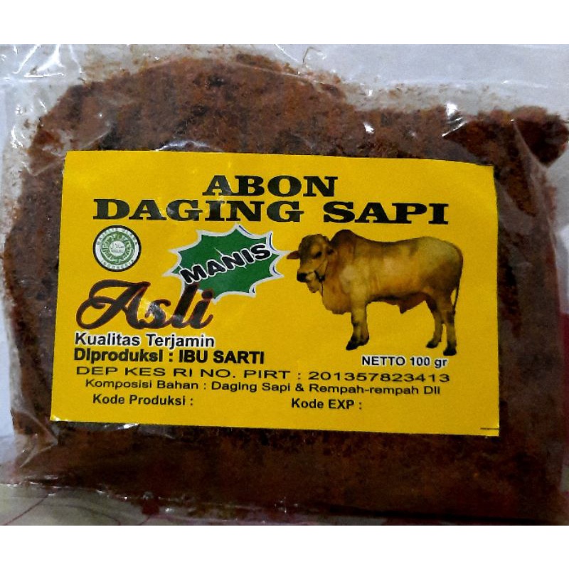 

Abon Sapi Patmosusastro Khas Surabaya 100gr