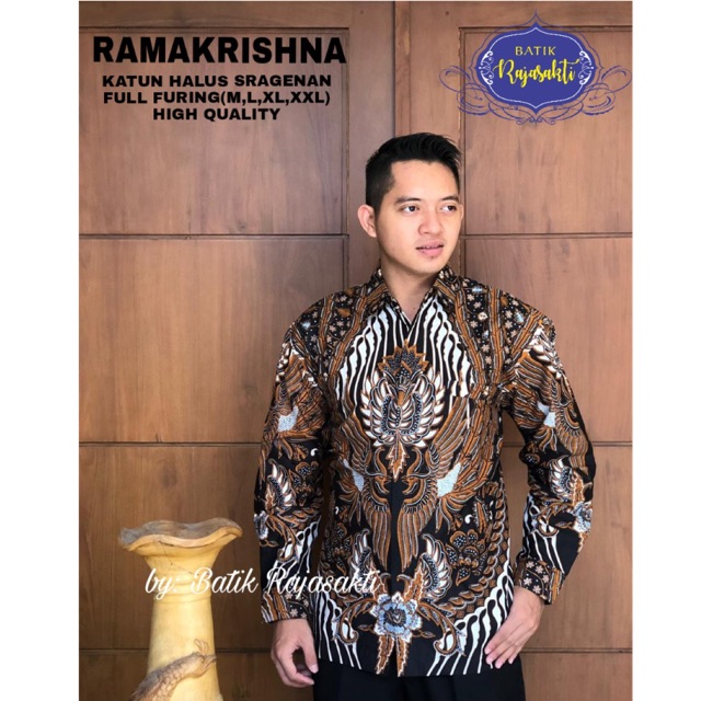 Batik RAMAKHIRSHNA Katun Cabut Full Furing Termurah