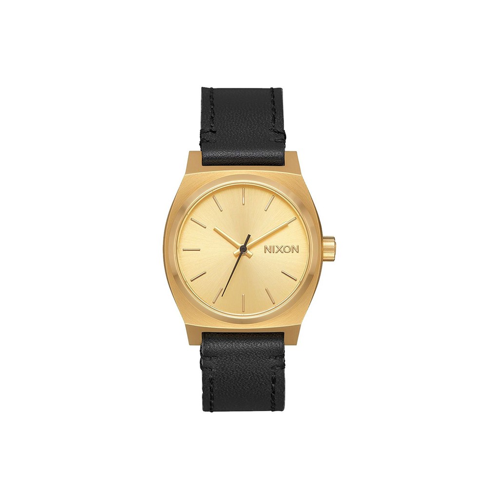 JAM TANGAN NIXON | TIME TELLER MED LEATHER GOLD BLACK