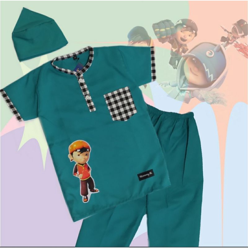 STELAN BAJU KOKO ANAK BOBOIBOY SERIES 1-6TAHUN LED