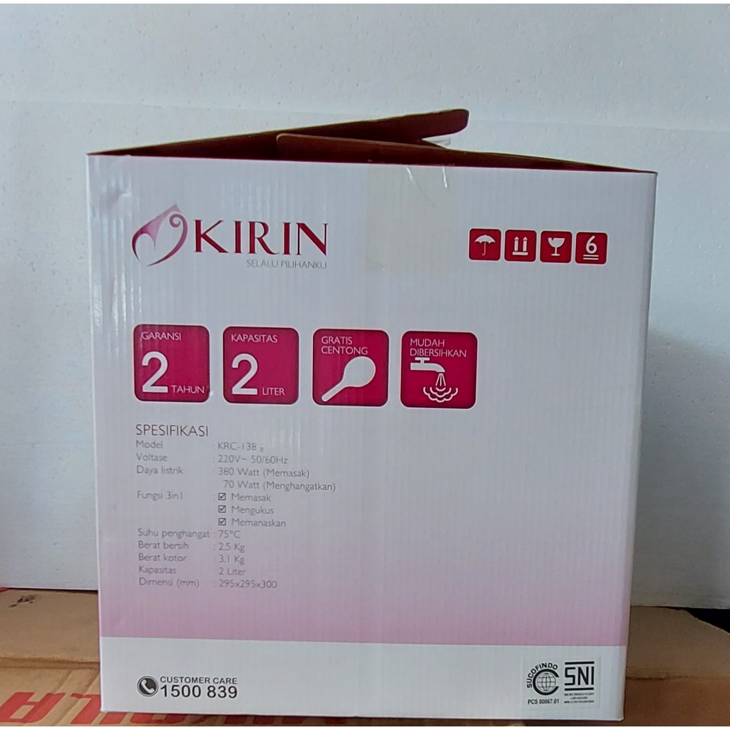 Rice Cooker Kirin KRC 138