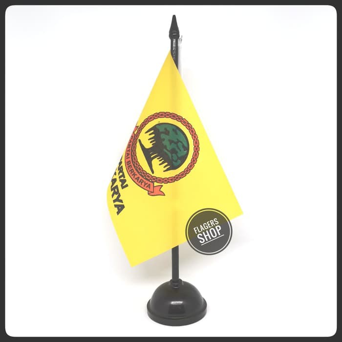 

Bendera Meja Partai Berkarya + Tiang Kayu