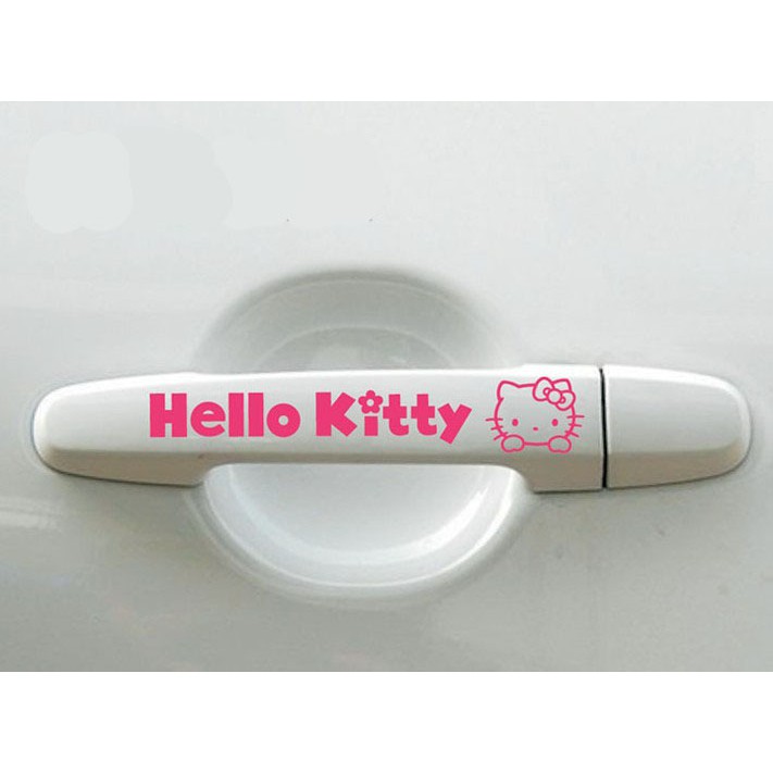 Sticker Hello Kitty Car Handle Door Pegangan Pintu Mobil Warna banyak