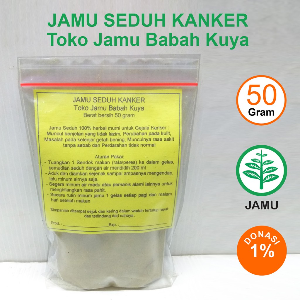 

Kanker Cancer Toko Jamu Babah Kuya Racikan Seduh Serbuk Herbal Alami