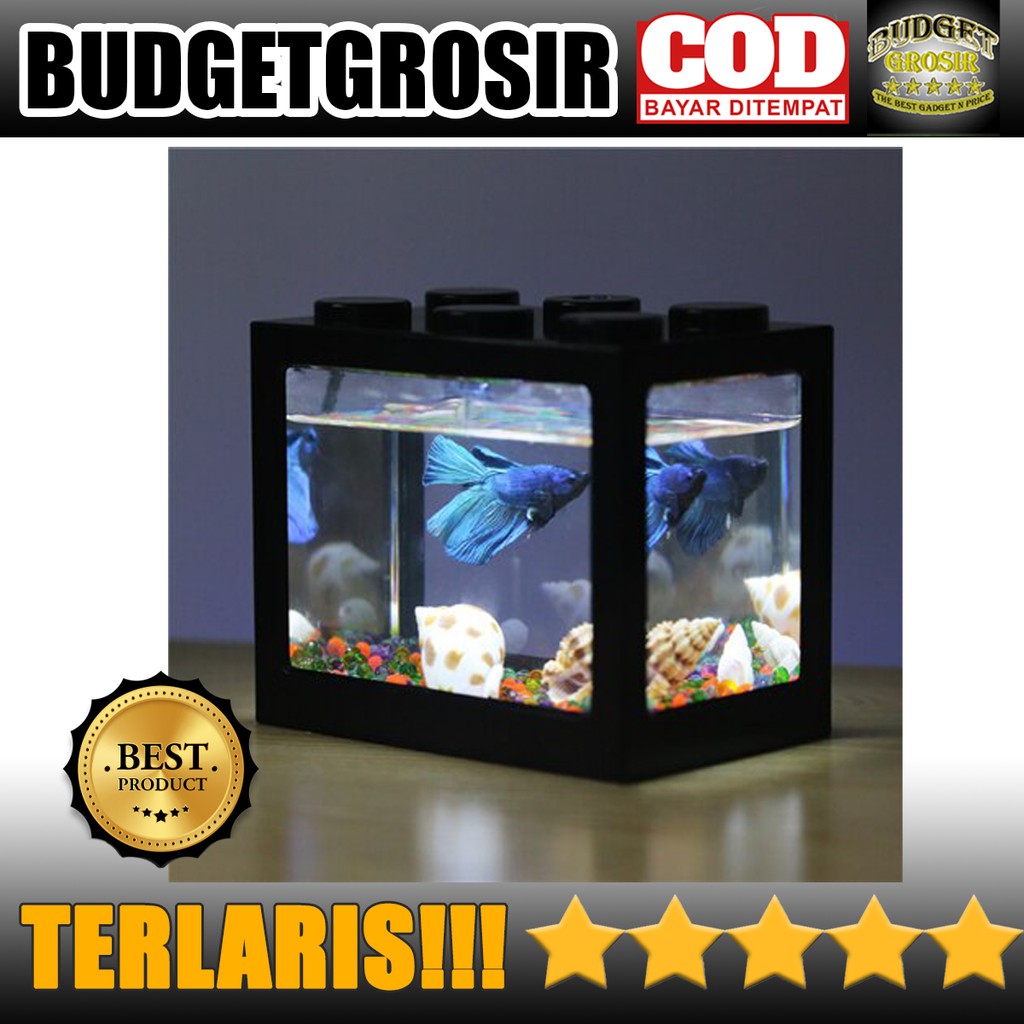 Aquarium Mini Lego Block with Colorful LED - TOP5--TOPINCN