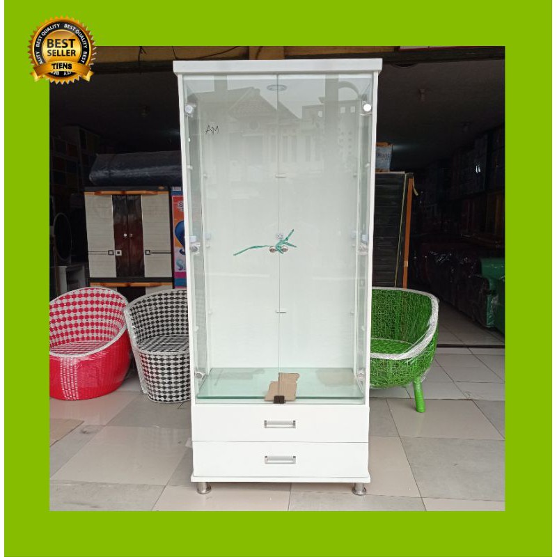 lemari pajangan minimalis 2 pintu