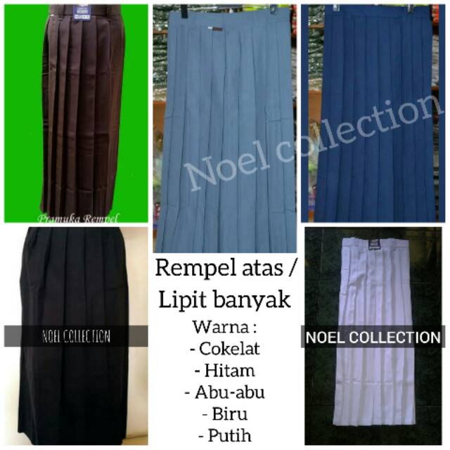 SERAGAM SEKOLAH Rok Panjang SMP SMA Rempel Lipit/Rok rempel full/Rok rempel atas bahan high twist/el