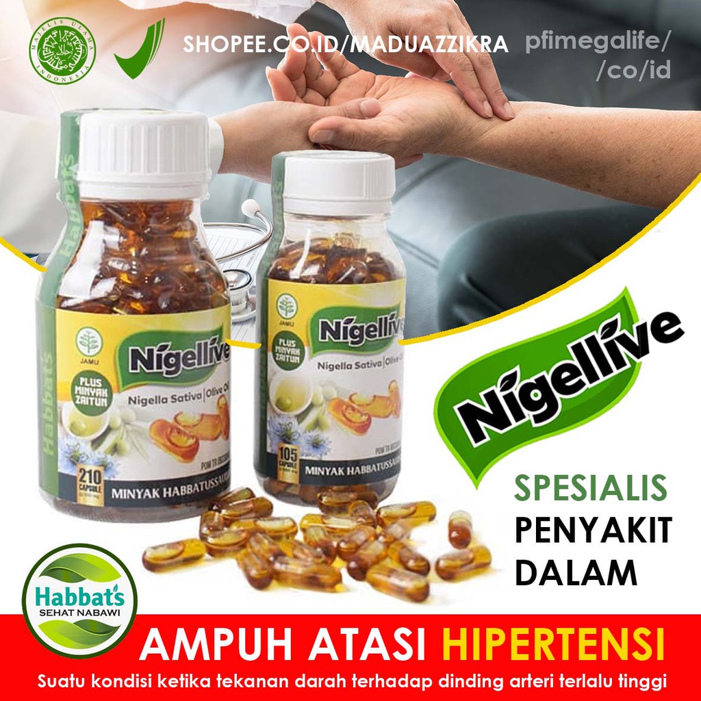 Jual Nigellive Ampuh Atasi Hipertensi Darah Tinggi Minyak Zaitun Habbatussauda Indonesia Shopee Indonesia