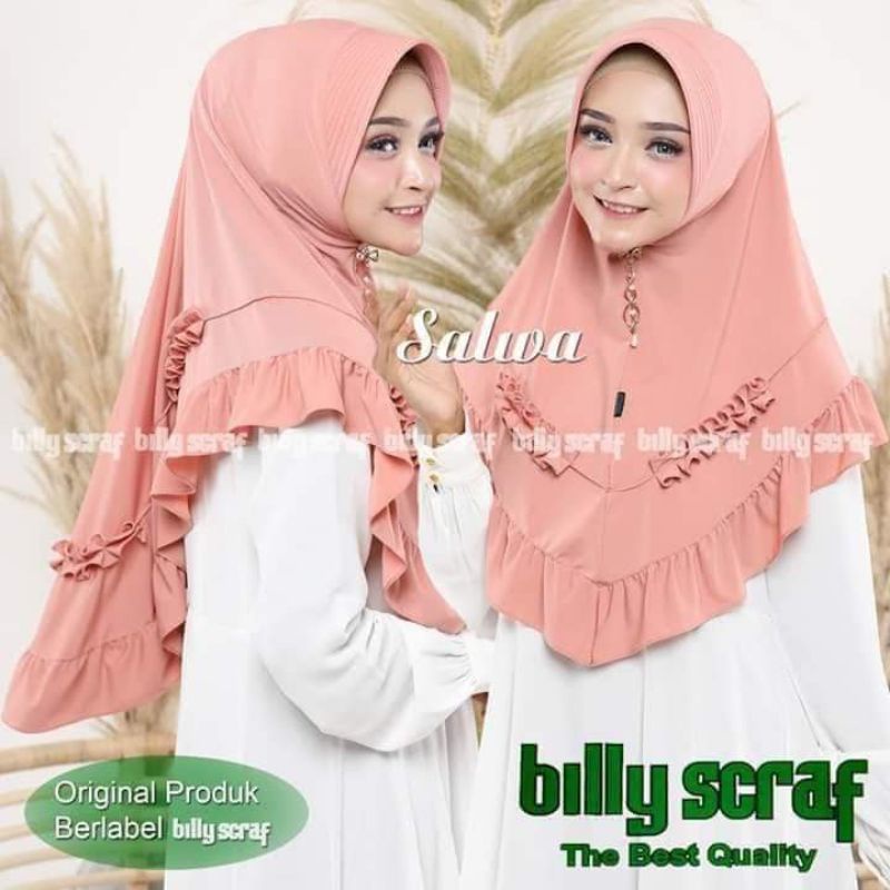 Bergo Salwa  Kerudung Jilbab Hijab Instan Jersey By Billy Scarf