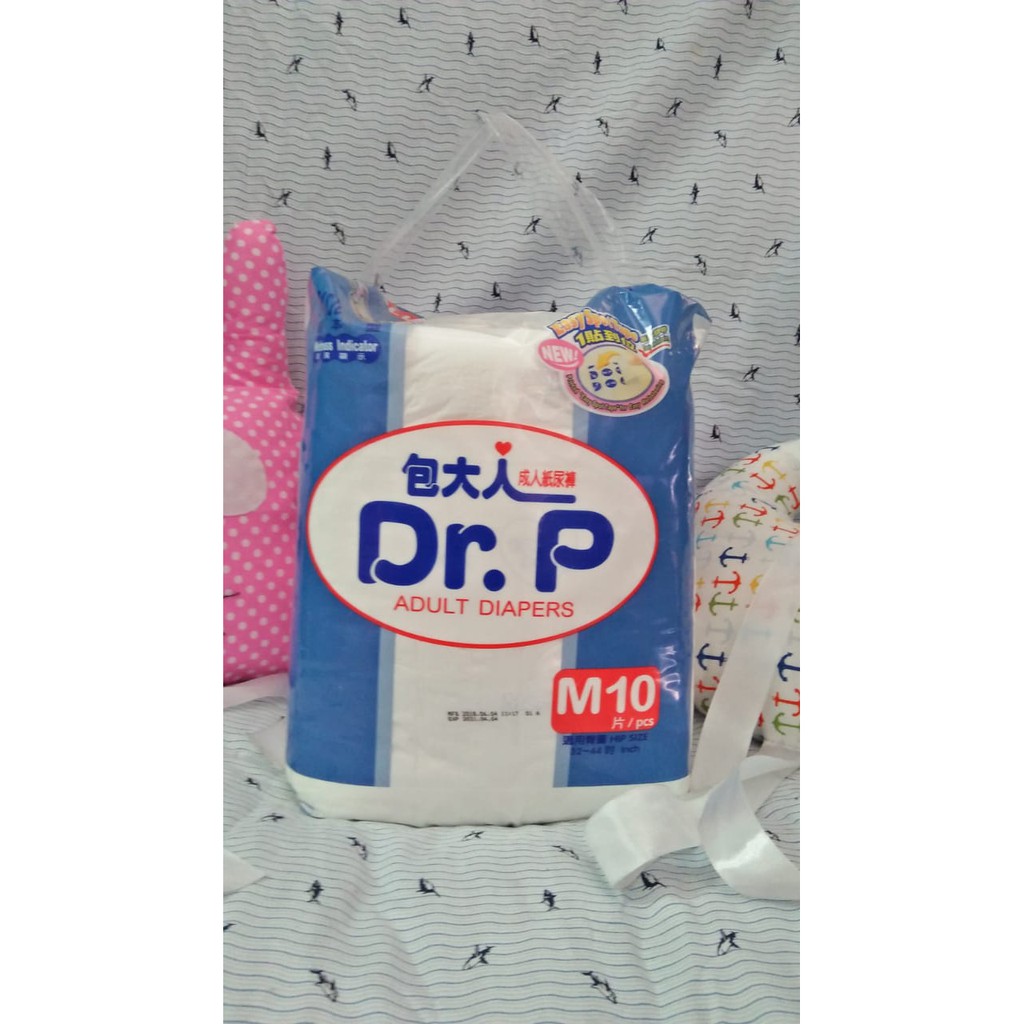 Dr'p Adult Diapers M 10 ( popok dewasa ) - HTA SUSU / PAMPERS / DIAPERS