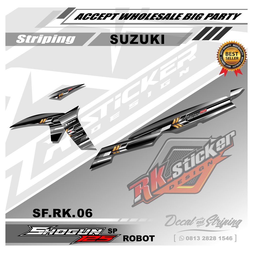 Sticker Striping SHOGUN 125 SP - Stiker Striping Variasi SHOGUN 125 SP Desain Racing Rk-06