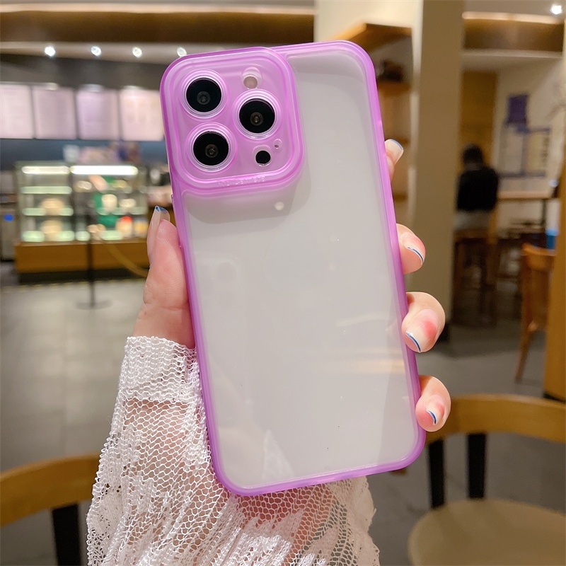 Hard Case Pelindung Lensa Warna-Warni Untuk Iphone 7 8 Plus X XS XR XsMax 11 12 13 Pro Max