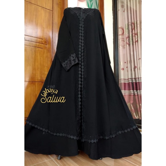 Salwa BEST SELLER ABAYA SALWA TEMBORO TERMURAH