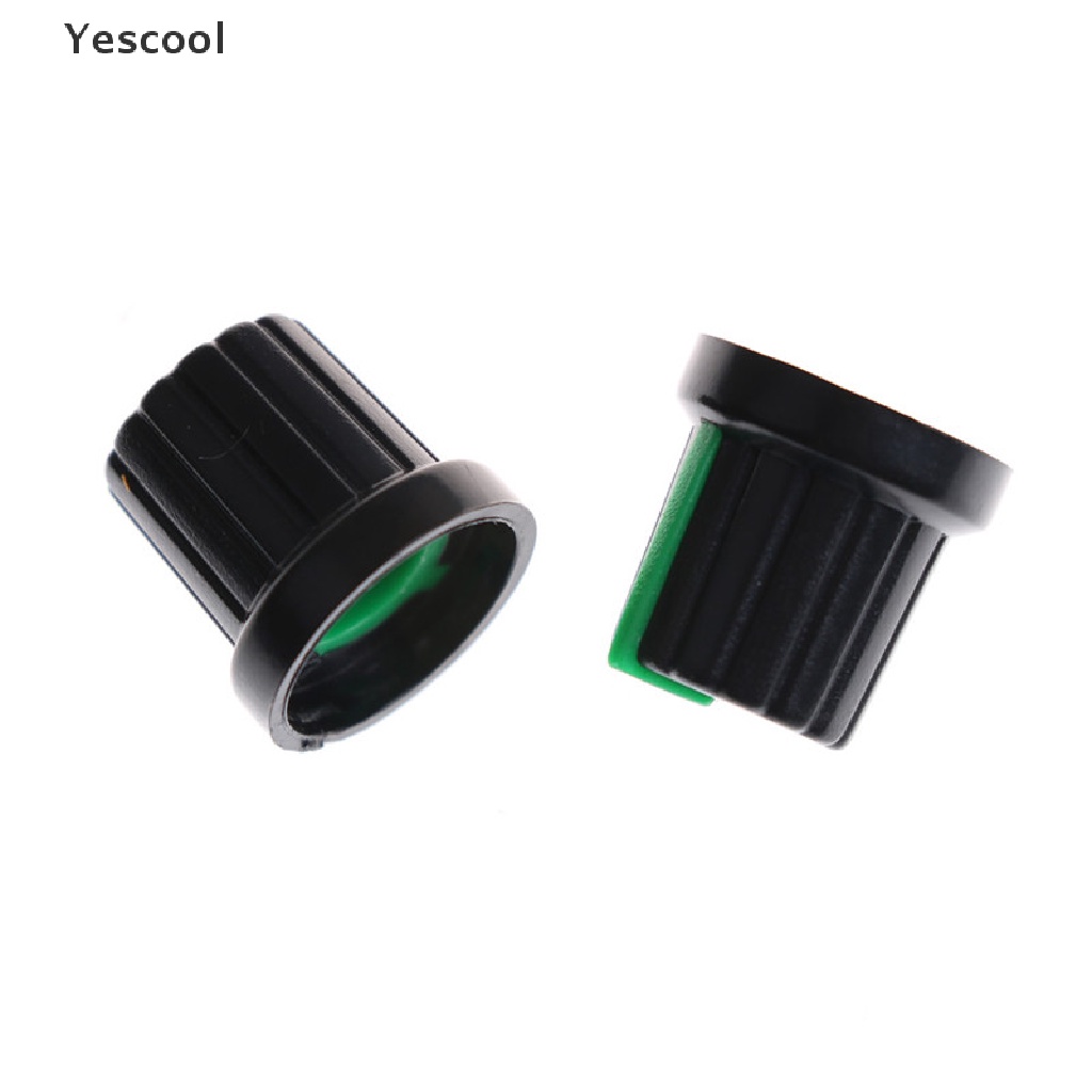 Yescool 20pcs Tutup Knob Potentiometer 6mm Dengan Indikator Hijau