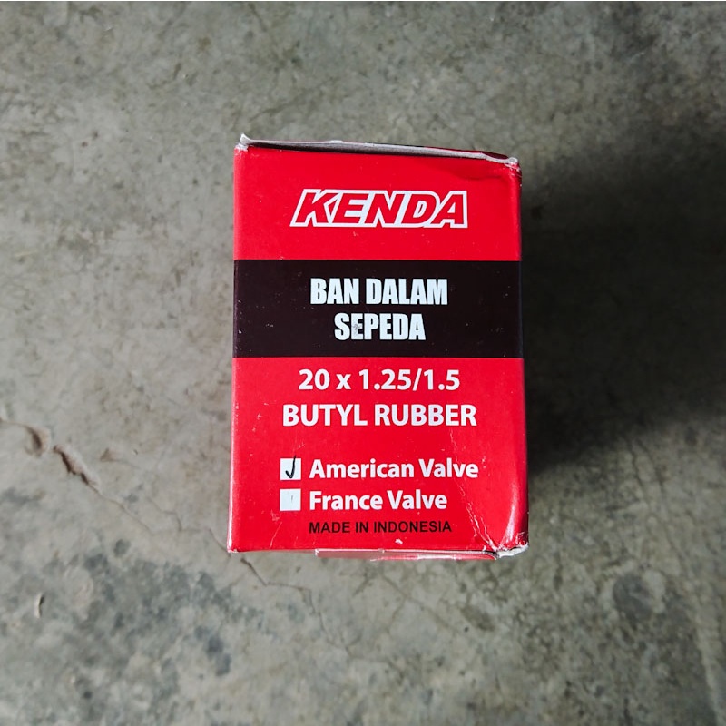 Ban Dalam Kenda 20 x 1.25/1.5 AV Pentil Schrader Sepeda Lipat Minion