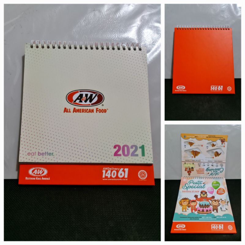 

Kalender Calender Hari Bulan Tahun Makanan Minuman A&W Tahun 2021 Bear