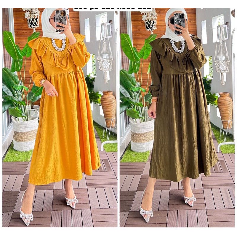 Midi Dress Zara Terbaru / Midi Dress Rubiah Terbaru / Midi Dress Crinkle Terbaru / Midi Dress Jumbo 