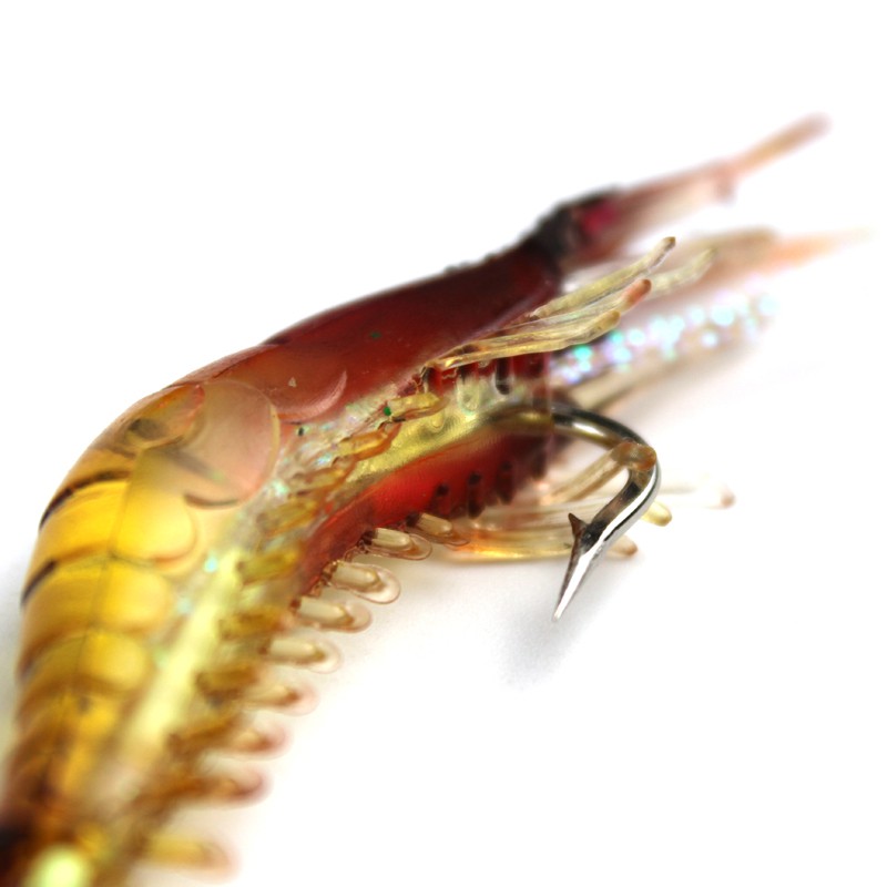 SYFishing 1Pcs Luminous Soft Shrimp Umpan Pancing 8cm 6g Swimbait Fishing Lure Ikan Bass Wobbler Kail Memancing Floating Bait Tackle