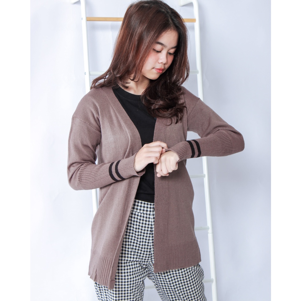 ZAHRA - Cardigan Wanita Rajut Halus Long Cardigan PRAYA Cardy Oversize