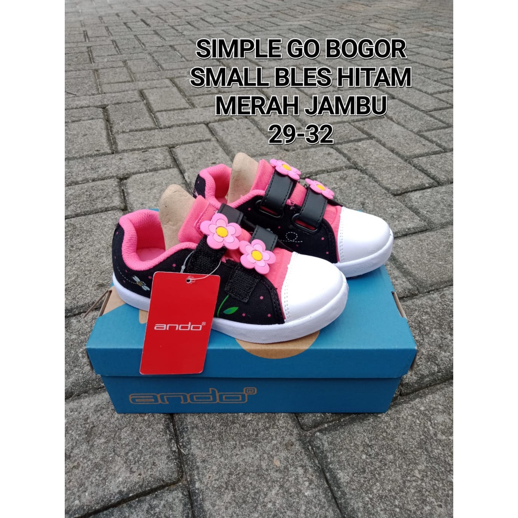 SEPATU ANAK PEREMPUAN TK SD SNEAKERS ANDO VELCRO LILY CANDY AND SMALL BES 25-32