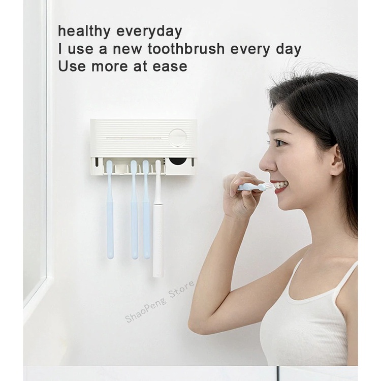 Tempat Sikat Gigi Antibakteri Sothing Toothbrush Sterilizer Holder Box - M01 - White