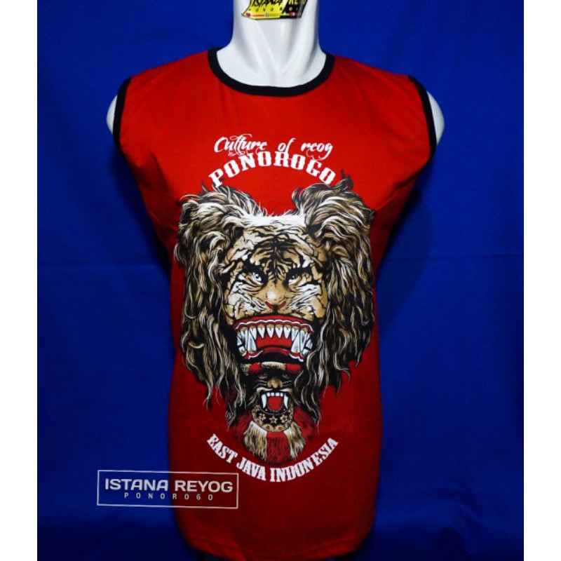 KAOS BUDAYA SINGLET BARONG TERLARIS ORIGINAL PONOROGO JIEGEX ST BR003 MERAH