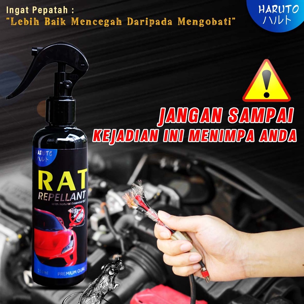 Pengusir tikus ampuh untuk mobil Haruto rat repellant 250ml paket 3 botol