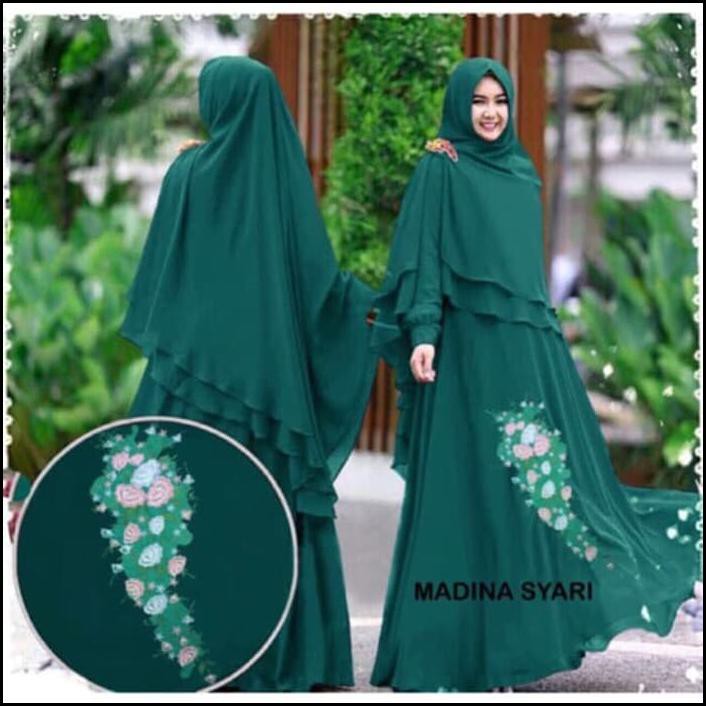 Sale Madina Syari Gamis Busana Muslim Wanita - Hitam Diskon