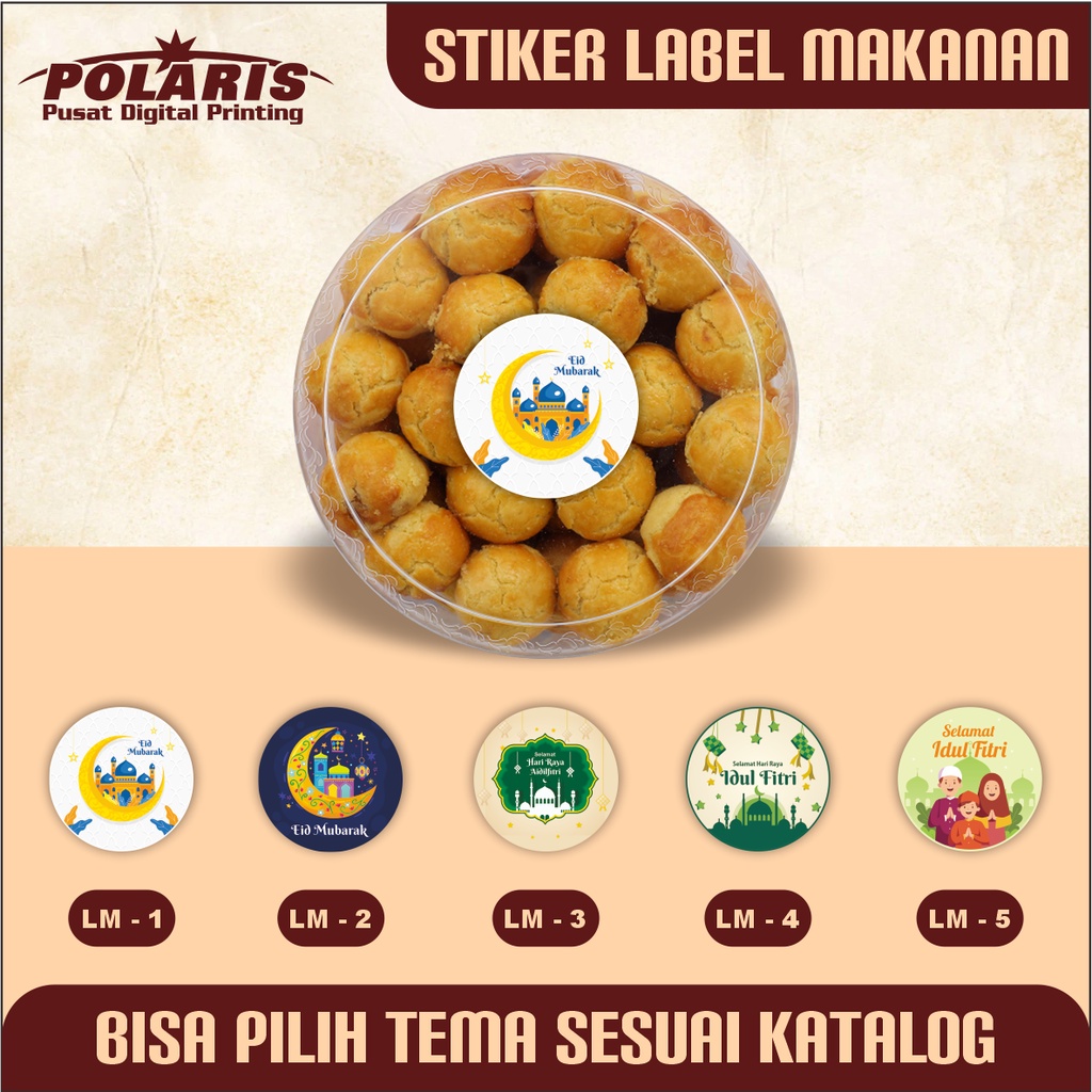 

Stiker Label Makanan, Kue Kering, Snack, Hampers Idul Fitri Menarik dan Murah