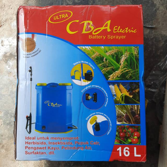 Pompa hama elektrik baterai 1fungsi CBA/knapsack sprayer elektrik