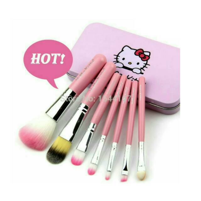 (BLACK PINK) BRUSH KUAS HELLO KITTY KALENG ISI 7