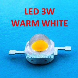 High Power LED 3W Kuning / Warm White (3000 - 3500K) 3.2 - 3.4V 700mA