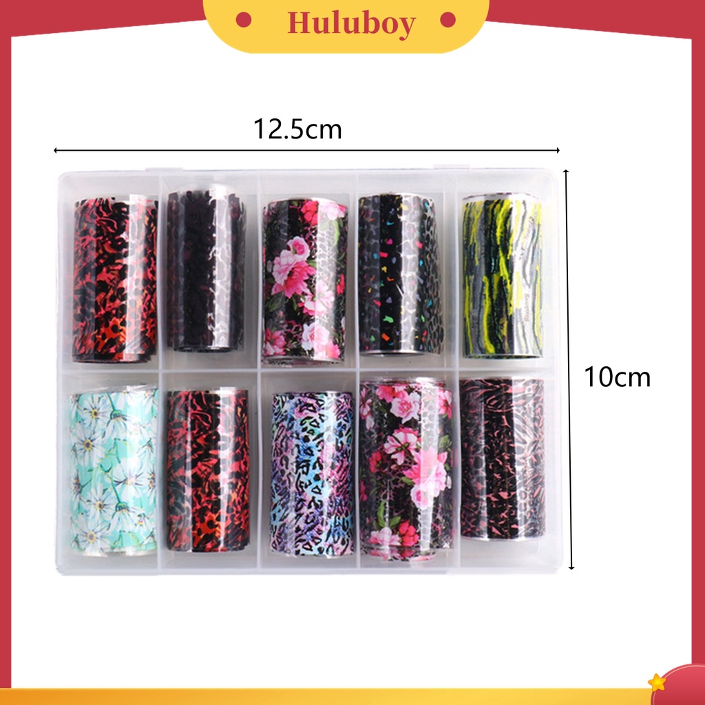 Huluboy Huluboy♡ 10pcs / Set Stiker Kuku 3D Motif Totem Gaya Etnik Retro Untuk Wanita