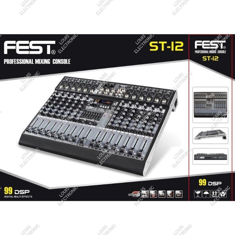 Mixer Audio FEST ST12 ST 12 ST-12 12 Channel ORIGINAL