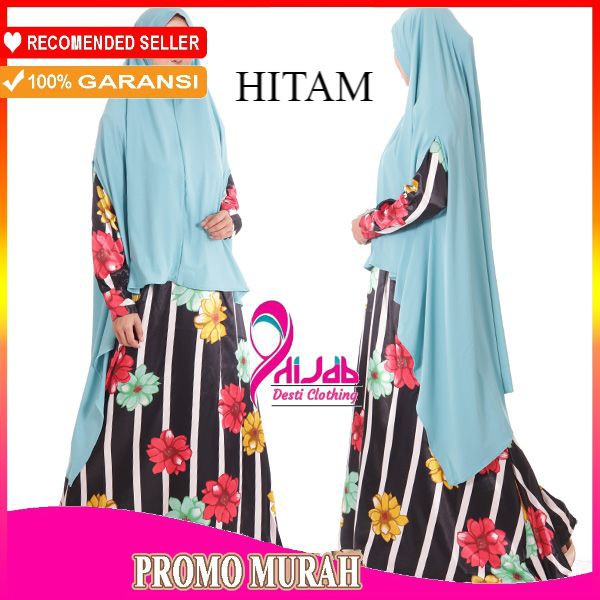 Azelia Maxi Dress Wanita Syari Pakaian Muslim Fashion Wanita Dress Muslim Motif Bunga Bahan Maxmara
