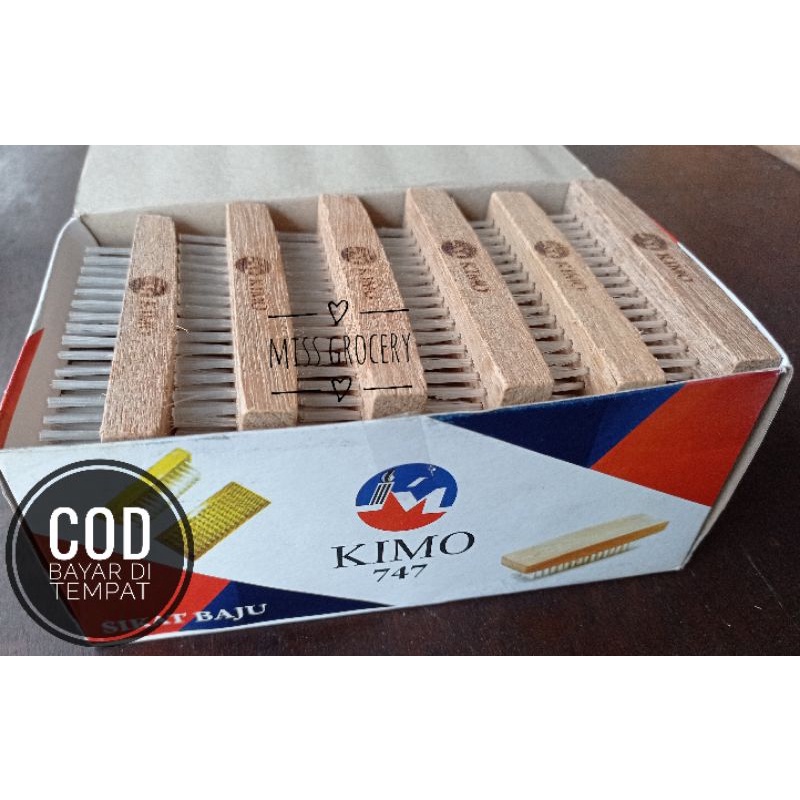 (12pcs)Kimo NGO Sikat Cuci Gagang Kayu Baju Keramik Original Kimo Murah 1box Washing Brush