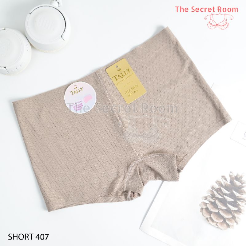 TALLY CD CELANA DALAM SHORT 407 I BAHAN SEAMLESS PORI | FIT M-L | FREE SIZE