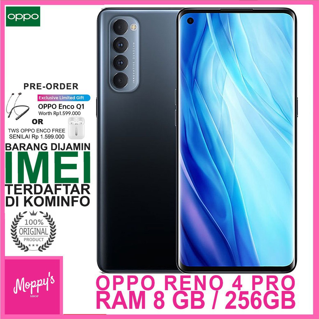PROMO SPESIAL AKHIR TAHUN  PROMO MURAH HP OPPO RENO 4 PRO RAM 8GB ROM 256GB GARANSI RESMI OPPO