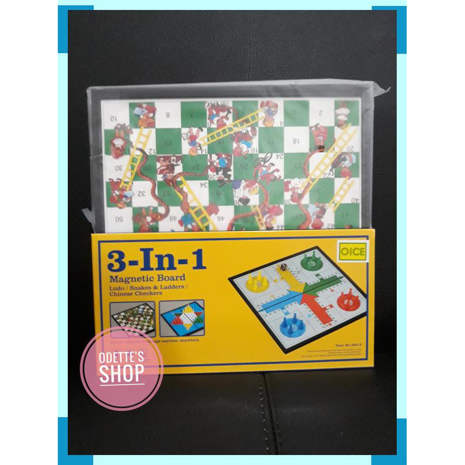 Mainan Edukasi Magnetic Board Games 3in1