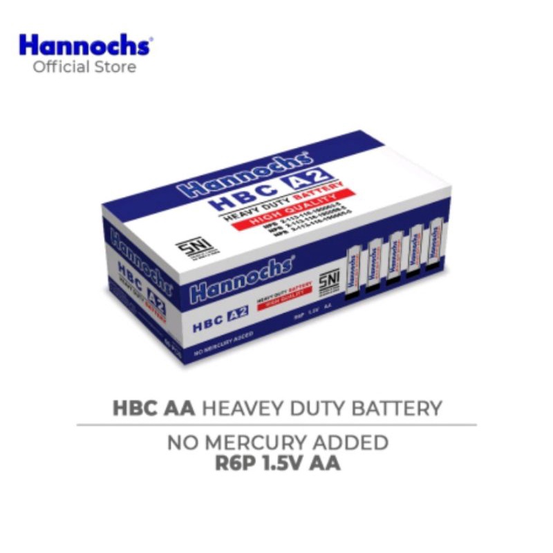 Baterai / Battery Hannochs HBC A2 Heavy Duty isi 4 pcs SNI