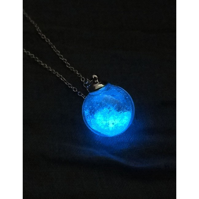 LRC Kalung Fashion Ball + 4 Dandelions +Luminous Dandelion Glass Ball Luminous Sand F8971X