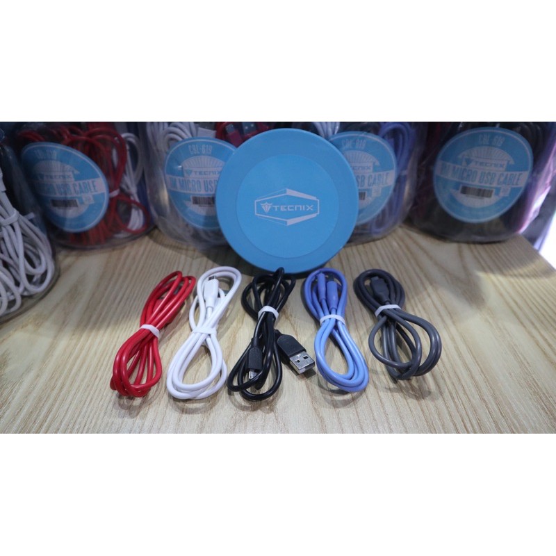 1 TOPLES (30pcs) KABEL DATA TECNIX CBL 619 - MICRO USB SUPORT 3.1A TERMURAH 100% ORIGINAL PRODUK