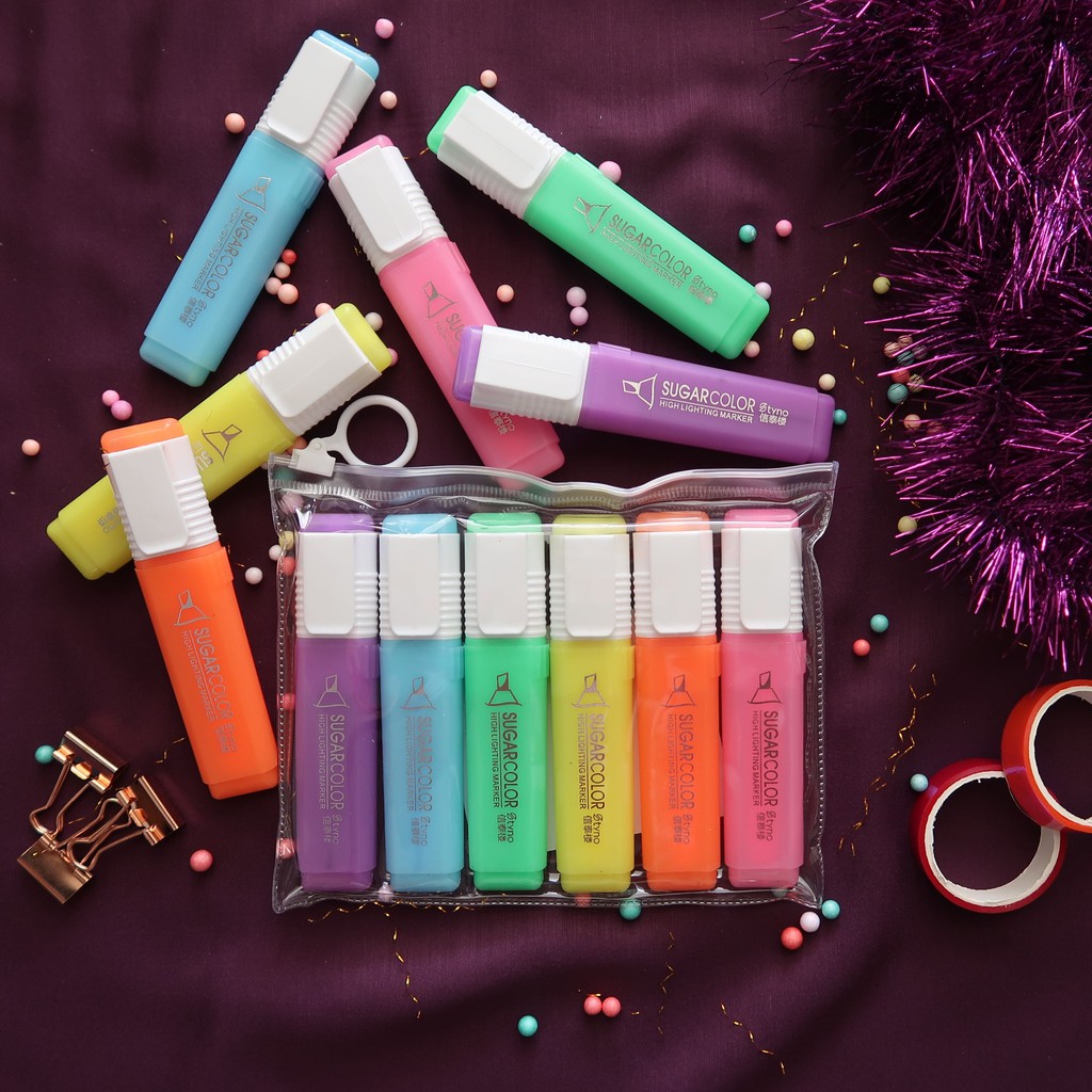 

Tyno Sugar Color Highlighting Marker 6 Warna